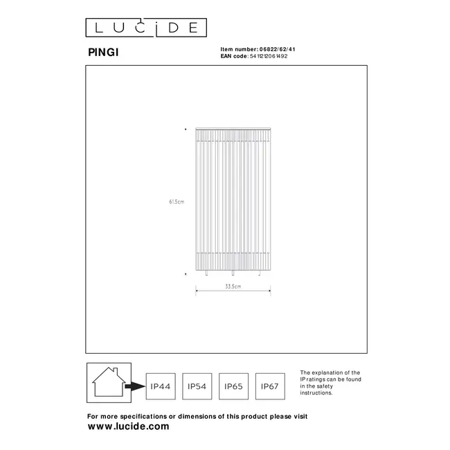 PINGI - Rechargeable Floor lamp Indoor/Outdoor - Battery pack - Ø 33,5 cm- LED 3 StepDim - 1x3W 3000K - IP44 - Taupe - 06822/62/41