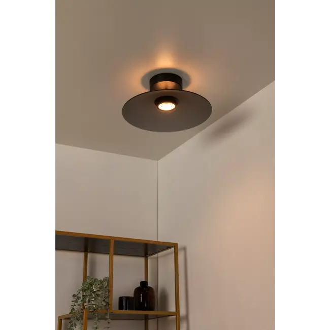 MENGA - Flush ceiling light - Ø 40 cm - LED Dim. - 1x12W 2700K - Smoke Grey - 25117/10/65