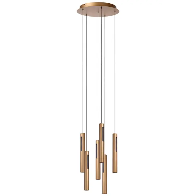 GRIFFITH - Suspension - Ø 38 cm - LED Dim. - 6x7,6W 2700K/4000K - Bronze - 24403/42/04