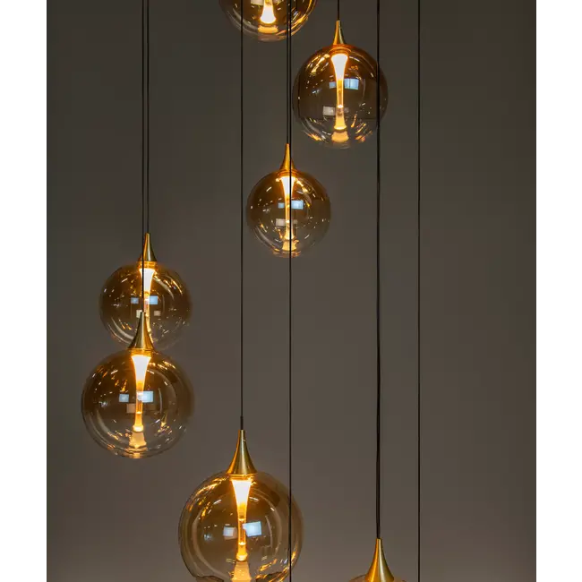 GISELA - Hanglamp - Ø 61 cm - LED Dimb. - 12x3,6W 2700K - Amber - 13494/44/62