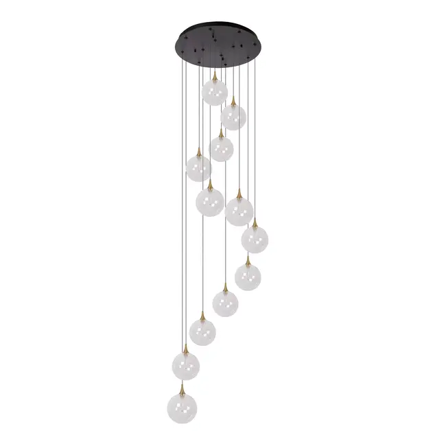 GISELA - Hanglamp - Ø 61 cm - LED Dimb. - 12x3,6W 2700K - Transparant - 13494/44/60