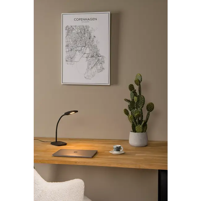 TESSA - Bureaulamp - LED Dimb. - 1x3,2W 3000K - Zwart - 18675/04/30