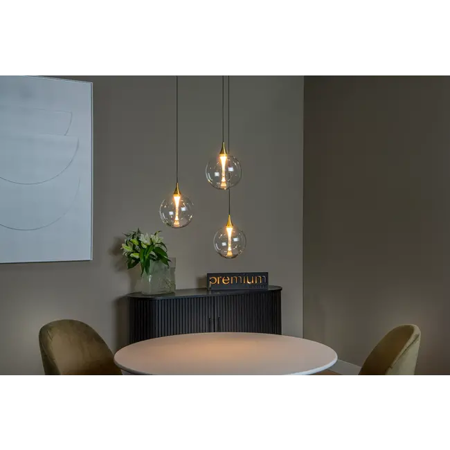 GISELA - Pendant light - Ø 36 cm - LED Dim. - 3x3,6W 2700K - Transparant - 13494/11/60