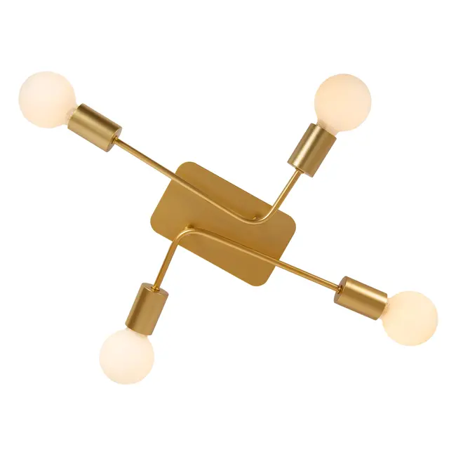 LESTER - Flush ceiling light - 4xE27 - Matt Gold / Brass - 21118/04/02