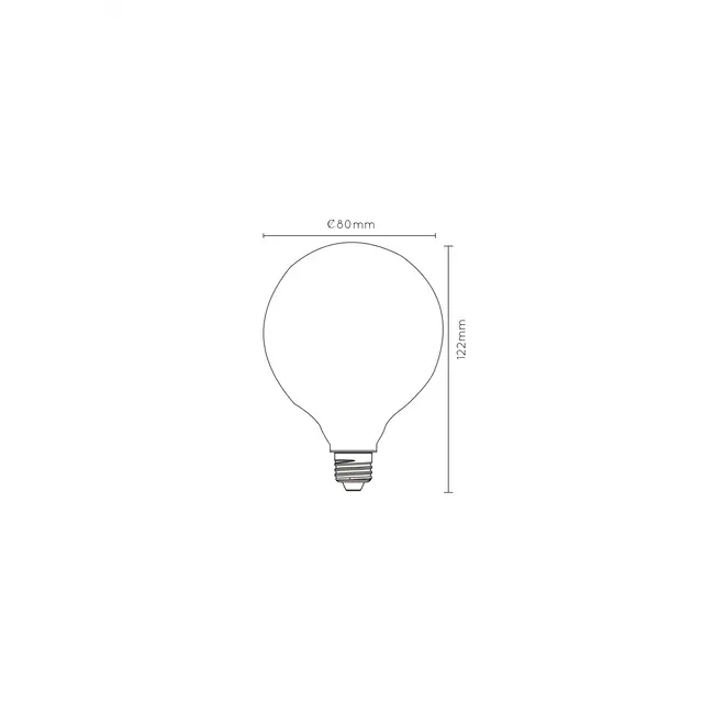 Lucide G80 - Filament lamp - Ø 8 cm - LED Dimb. - E27 - 1x4,9W 2700K - Opaal