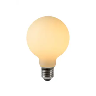 Lucide Lucide G80 - Filament lamp - Ø 8 cm - LED Dimb. - E27 - 1x4,9W 2700K - Opaal