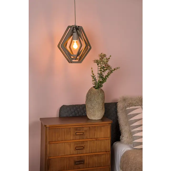 MAURO - Children's room pendant lamp - 1xE27 - Taupe - 77489/01/41