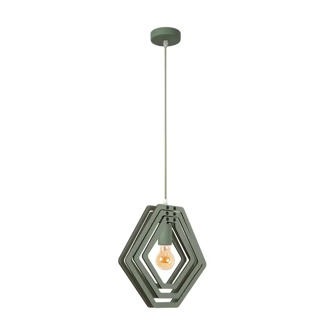 MAURO - Hanglamp Kinderkamer - 1xE27 - Groen - 77489/01/33