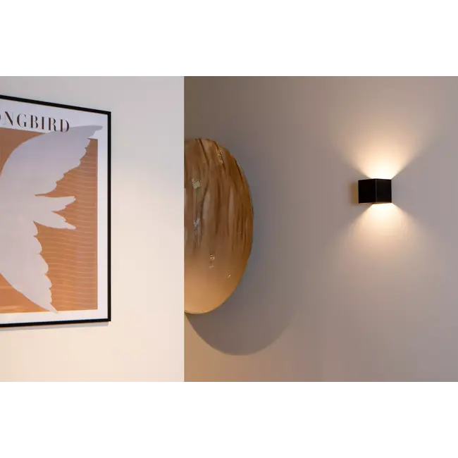 VERTIGO - Oplaadbare Wandlamp Binnen/Buiten - Accu/Batterij - LED Dimb. - 1x6W 2700K - IP54 - Beweging & dag/nacht sensor - Zwart - 27250/06/30