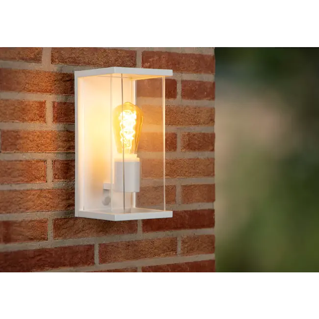 CLAIRE - Wall light Indoor/Outdoor - 1xE27 - IP54 - Motion & Day/Night Sensor - White - 27883/11/31