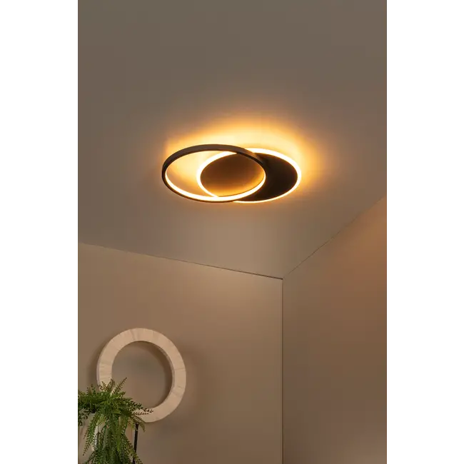 AXELLE - Plafonnier - LED Dim. - 1x24W 2700K - 3 StepDim - Noir - 44112/24/30