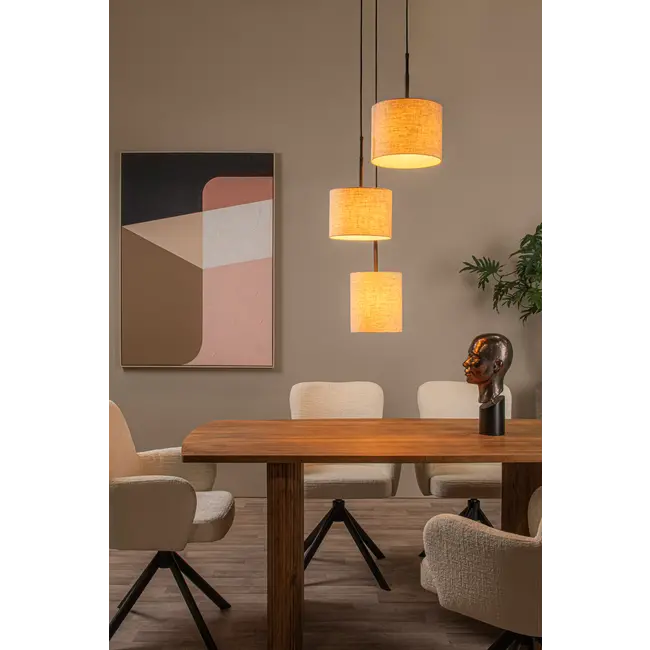 MAYA - Hanglamp - Ø 46 cm - 3xE27 - Beige - 45409/13/38