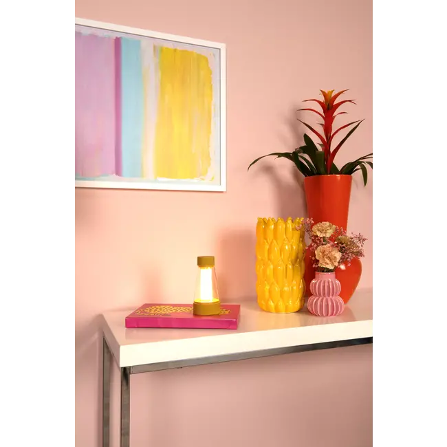 LORALI - Rechargeable Table lamp Indoor/Outdoor - Battery pack/batteries - Ø 7,7 cm - LED Dim. - IP44 - Ocher Yellow - 45500/01/44