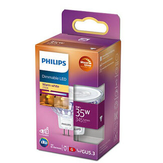 Philips Ampoule LED MR16 6,5 W-35 W WarmGlow à intensité variable
