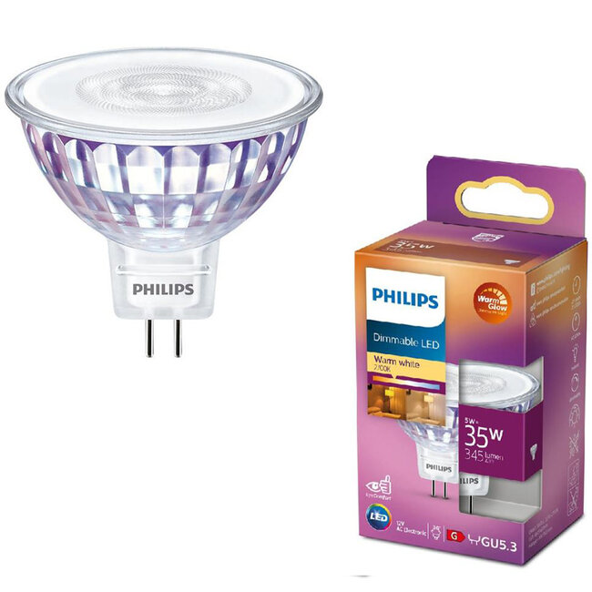 Ampoule LED MR16 6,5 W-35 W WarmGlow à intensité variable