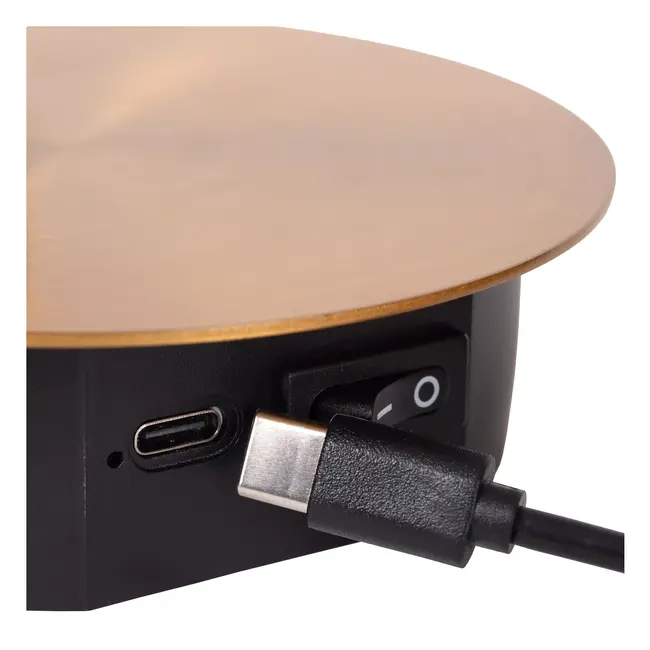 JOLIJN - Rechargeable Bedside lamp / Wall light - Battery pack/batteries - Ø 10,2 cm - LED - 1x2W 3000K - Magnetic - Matt Gold / Brass - 77288/03/02