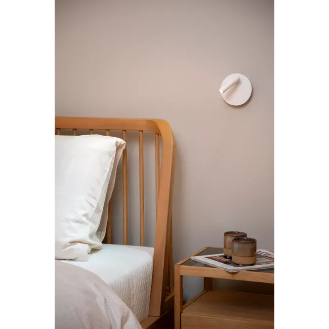 JOLIJN - Rechargeable Bedside lamp / Wall light - Battery pack/batteries - Ø 10,2 cm - LED - 1x2W 3000K - Magnetic - White - 77288/03/31