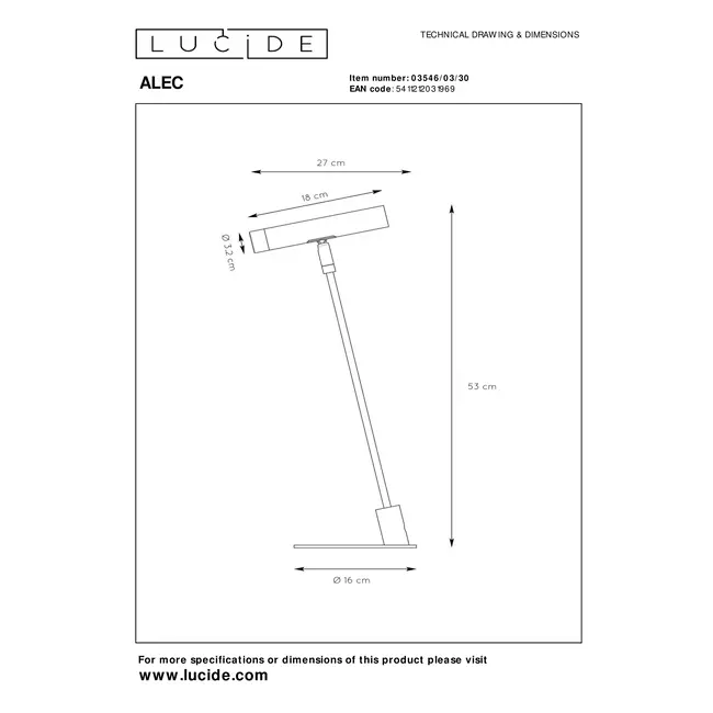 ALEC - Tafellamp - LED Dimb. - G9 - 1x3W 2700K - Inclusief omwisselbare kappen - Zwart - 03546/03/30