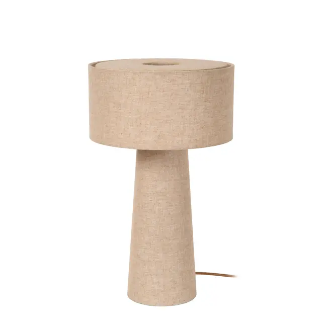 LEEROY - Tafellamp - Ø 30 cm - 1xE27 - Taupe - 03548/50/41