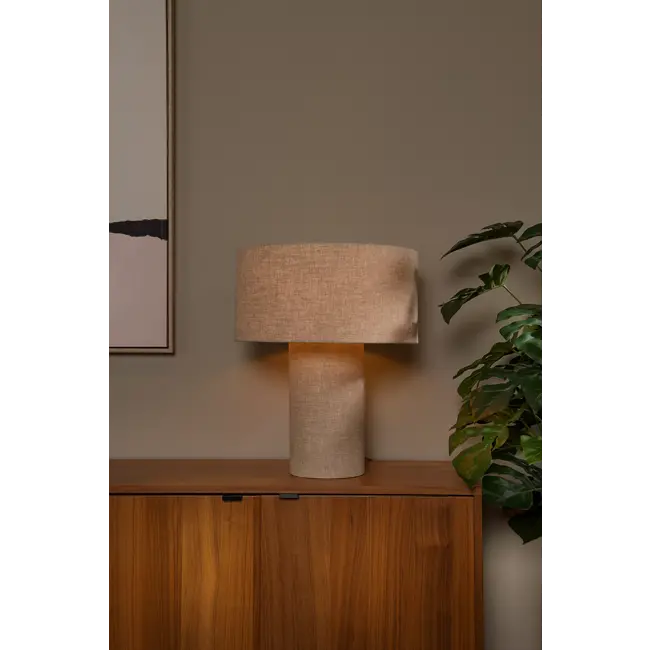 LEEROY - Tafellamp - 1xE27 - Taupe - 03548/52/41