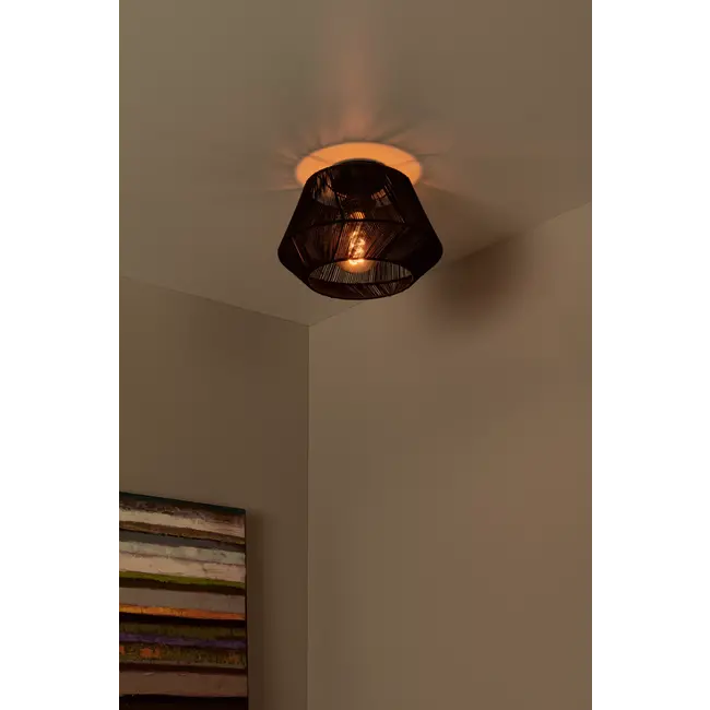 JESSICA - Flush ceiling light - Ø 30 cm - 1xE27 - Black - 10121/30/30