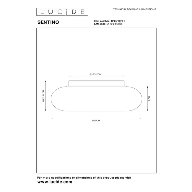SENTINO - Ceiling lamp - Ø 30 cm - 3xG9 - Taupe - 10125/30/41