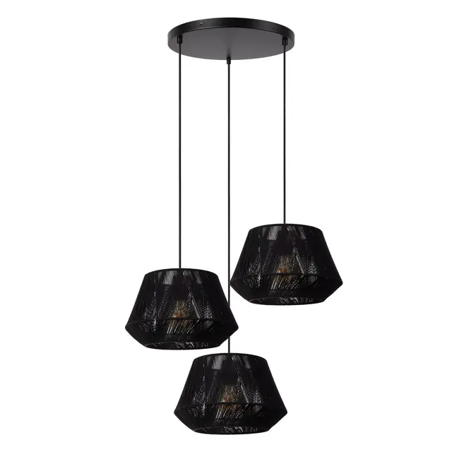 JESSICA - Suspension - Ø 35,5 cm - 3xE27 - Noir - 10421/13/30