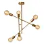 LESTER - Flush ceiling light - 6xE27 - Matt Gold / Brass - 21119/06/02