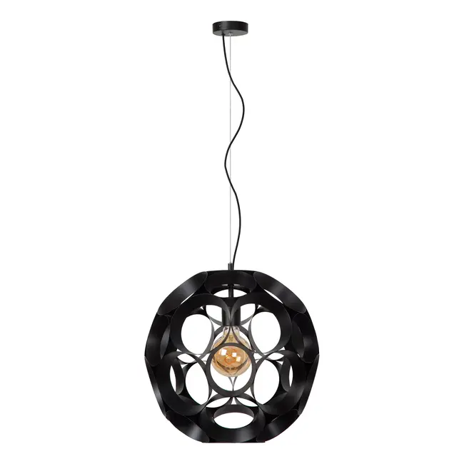 HANNELORE - Hanglamp - Ø 40 cm - 1xE27 - Zwart - 10423/40/30