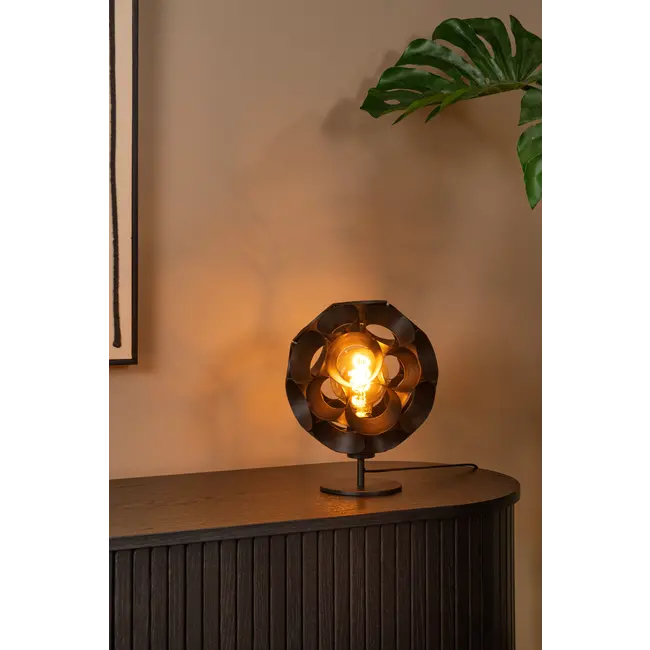 HANNELORE - Table lamp - Ø 25 cm - 1xE27 - Black - 10523/01/30