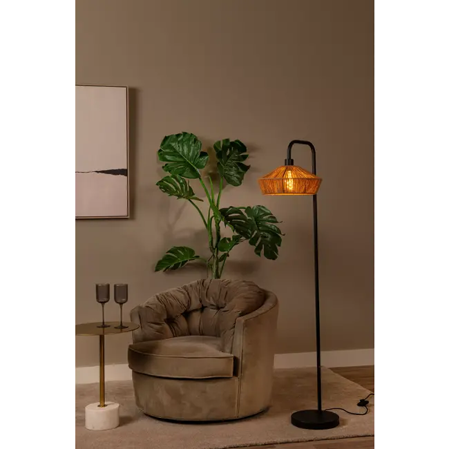 YUNKAI - Floor lamp - Ø 40 cm - 1xE27 - Natural - 10713/28/72