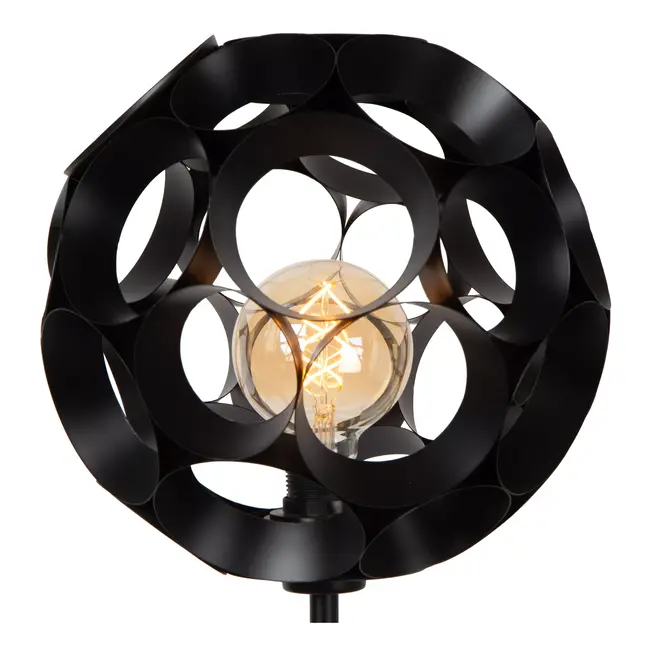 HANNELORE - Floor lamp - Ø 30 cm - 1xE27 - Black - 10723/01/30