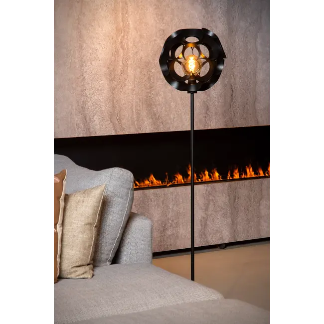 HANNELORE - Lampadaire - Ø 30 cm - 1xE27 - Noir - 10723/01/30