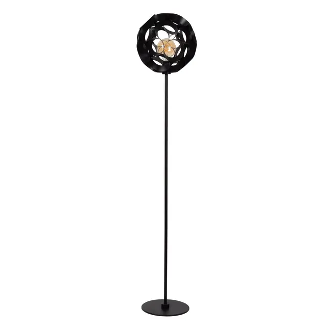 HANNELORE - Floor lamp - Ø 30 cm - 1xE27 - Black - 10723/01/30