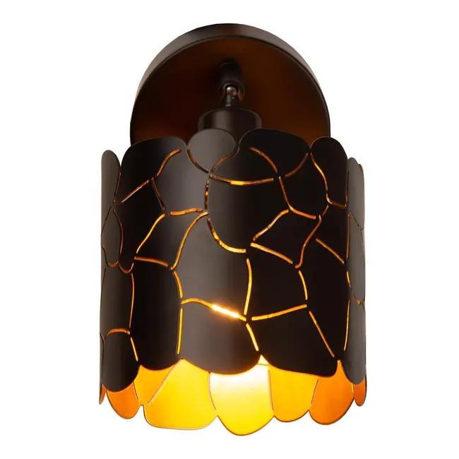 ALMELO - Wall spotlight / Wall light - Ø 12 cm - 1xE14 - Black - 21234/01/30