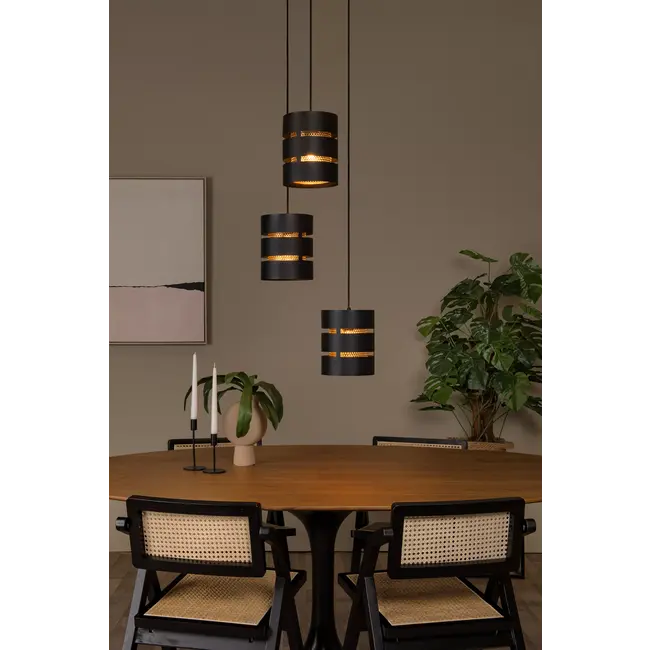 ROSAS - Suspension - Ø 43 cm - 3xE27 - Noir - 21433/13/30