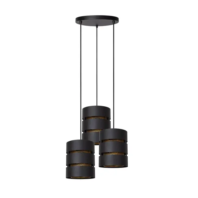 ROSAS - Suspension - Ø 43 cm - 3xE27 - Noir - 21433/13/30