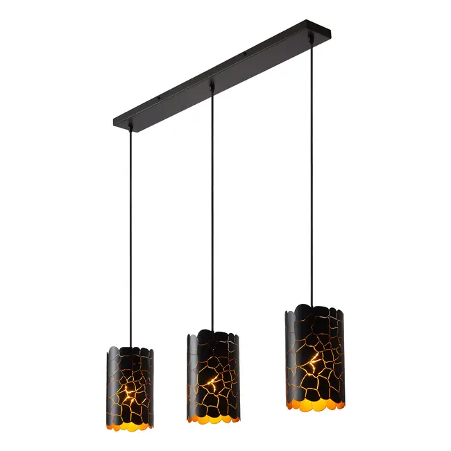 ALMELO - Pendant light - 3xE27 - Black - 21434/03/30
