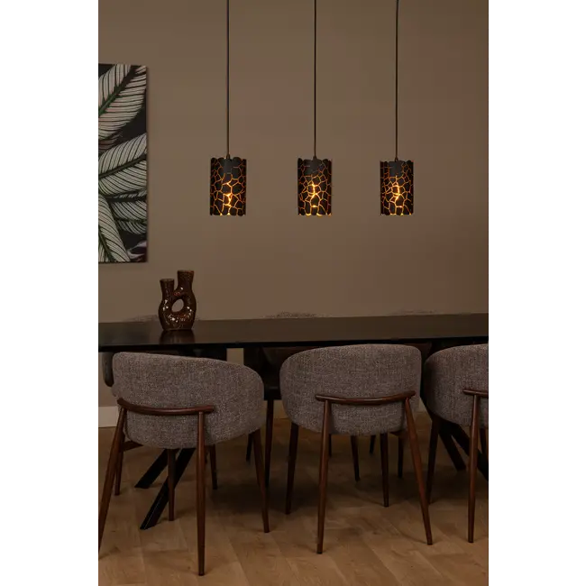 ALMELO - Pendant light - 3xE27 - Black - 21434/03/30