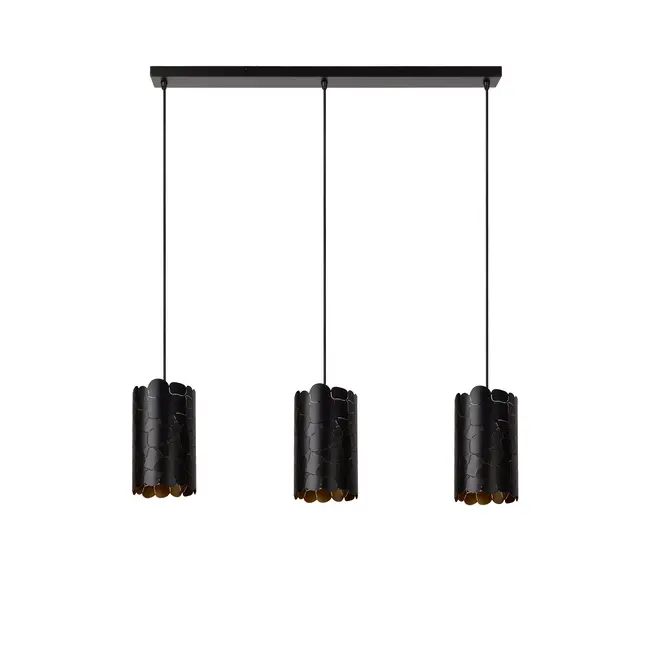 ALMELO - Hanglamp - 3xE27 - Zwart - 21434/03/30