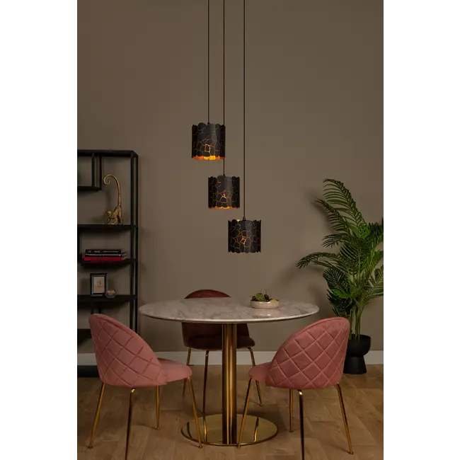 ALMELO - Hanglamp - 3xE27 - Zwart - 21434/13/30