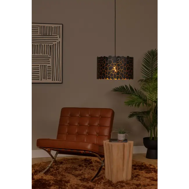 ALMELO - Hanglamp - Ø 40 cm - 1xE27 - Zwart - 21434/40/30