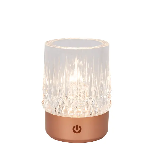 LILI - Rechargeable Table lamp - Battery pack/batteries - Ø 8 cm - LED Dim. - 1x3W 2700K/3000K - Copper - Set of 3 - 46520/03/17