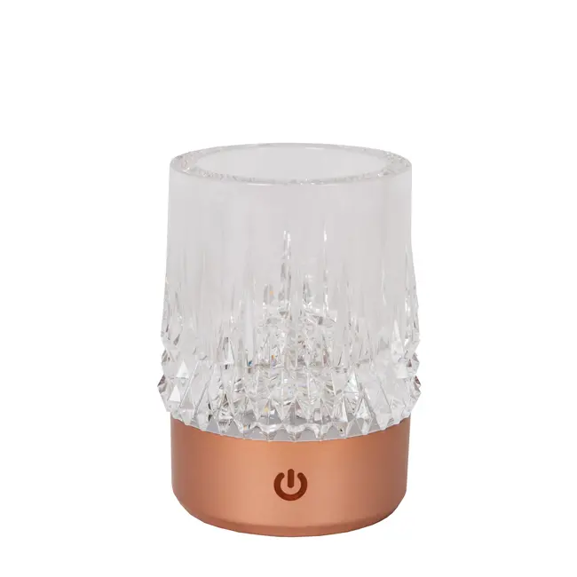 LILI - Rechargeable Table lamp - Battery pack/batteries - Ø 8 cm - LED Dim. - 1x3W 2700K/3000K - Copper - Set of 3 - 46520/03/17