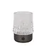 LILI - Oplaadbare Tafellamp - Accu/Batterij - Ø 8 cm - LED Dimb. - 1x3W 2700K/3000K - Zwart chroom - Set van 3 - 46520/03/08