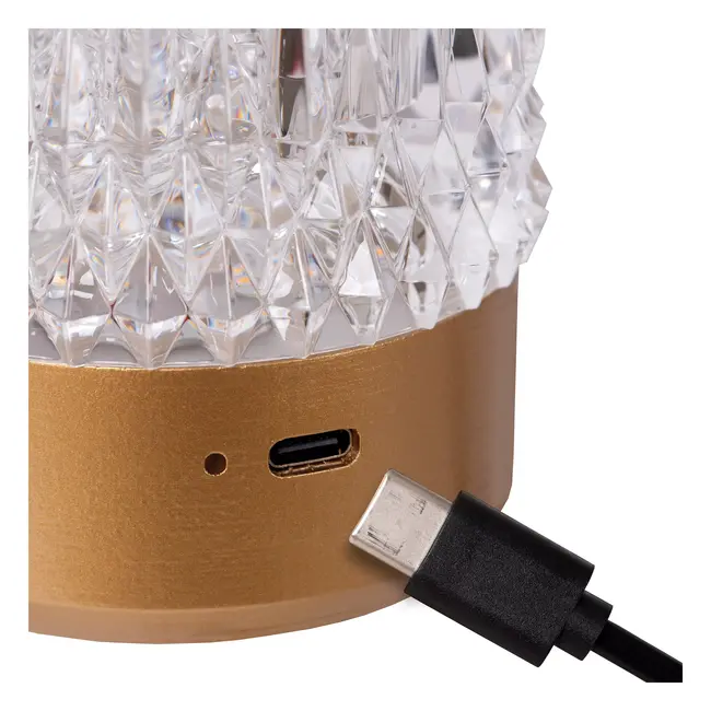 LILI - Rechargeable Table lamp - Battery pack/batteries - Ø 8 cm - LED Dim. - 1x3W 2700K/3000K - Matt Gold / Brass - Set of 3 - 46520/03/02