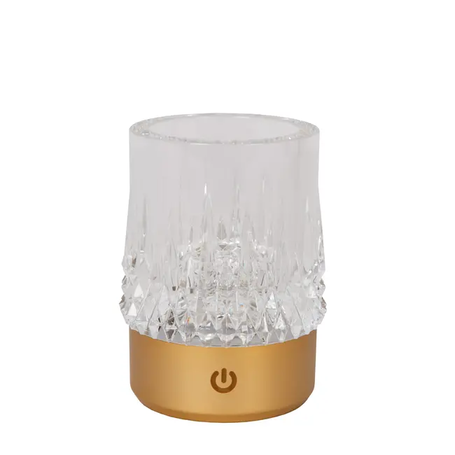 LILI - Rechargeable Table lamp - Battery pack/batteries - Ø 8 cm - LED Dim. - 1x3W 2700K/3000K - Matt Gold / Brass - Set of 3 - 46520/03/02