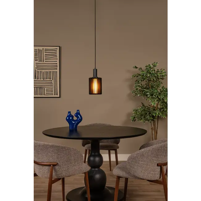 LAMBRES - Hanglamp - Ø 15 cm - 1xE27 - Zwart - 45410/15/30