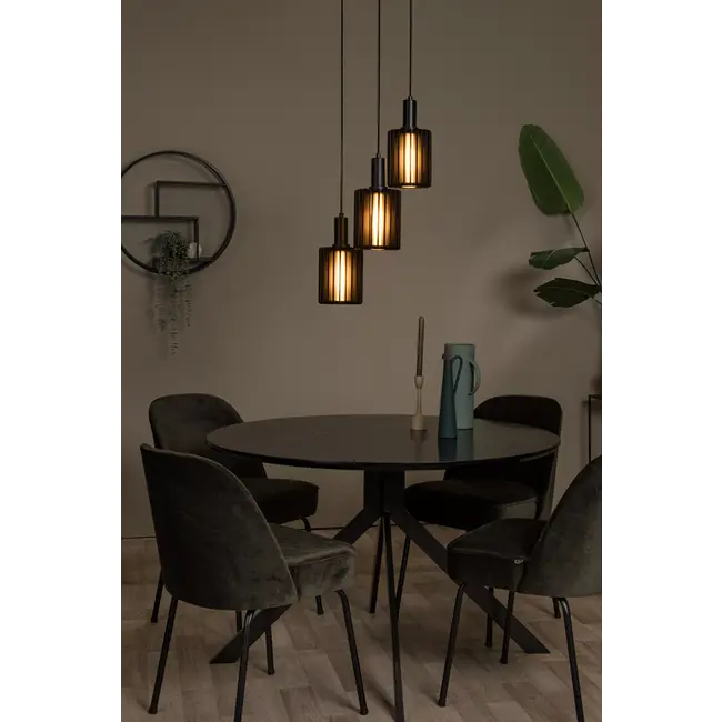 LAMBRES - Hanglamp - 3xE27 - Zwart - 45410/13/30
