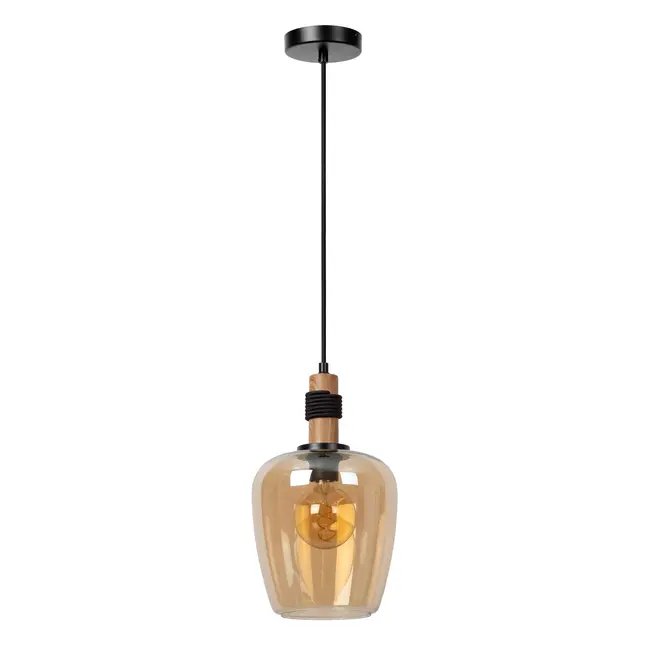 ILONA - Pendant light - Ø 22 cm - 1xE27 - Amber - 45408/22/62